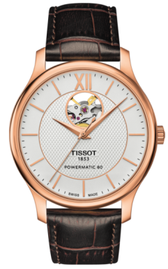 Часы Tissot Tradition Powermatic 80 Open Heart T063.907.36.038.00